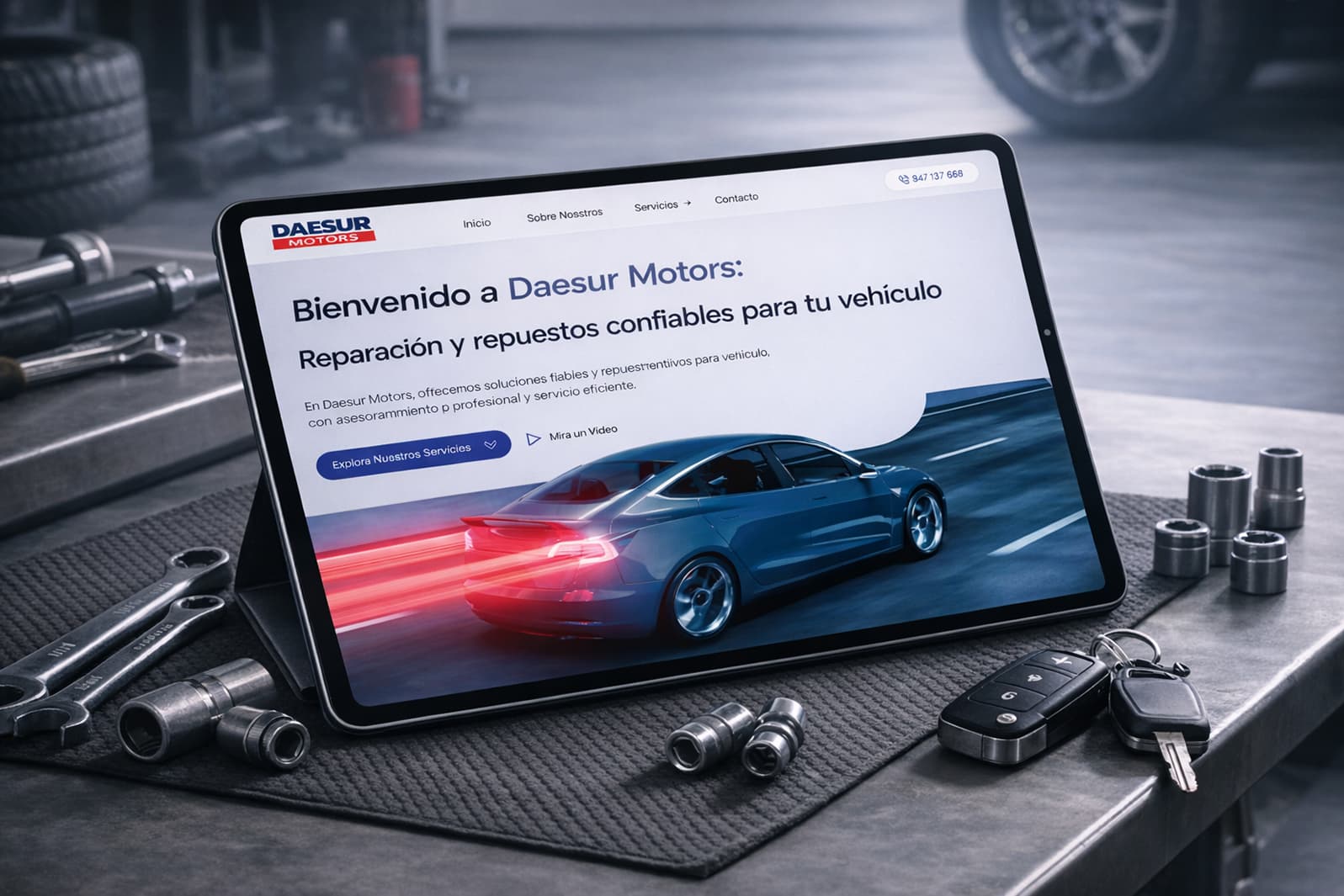 Daesur Motors — vista principal del sitio