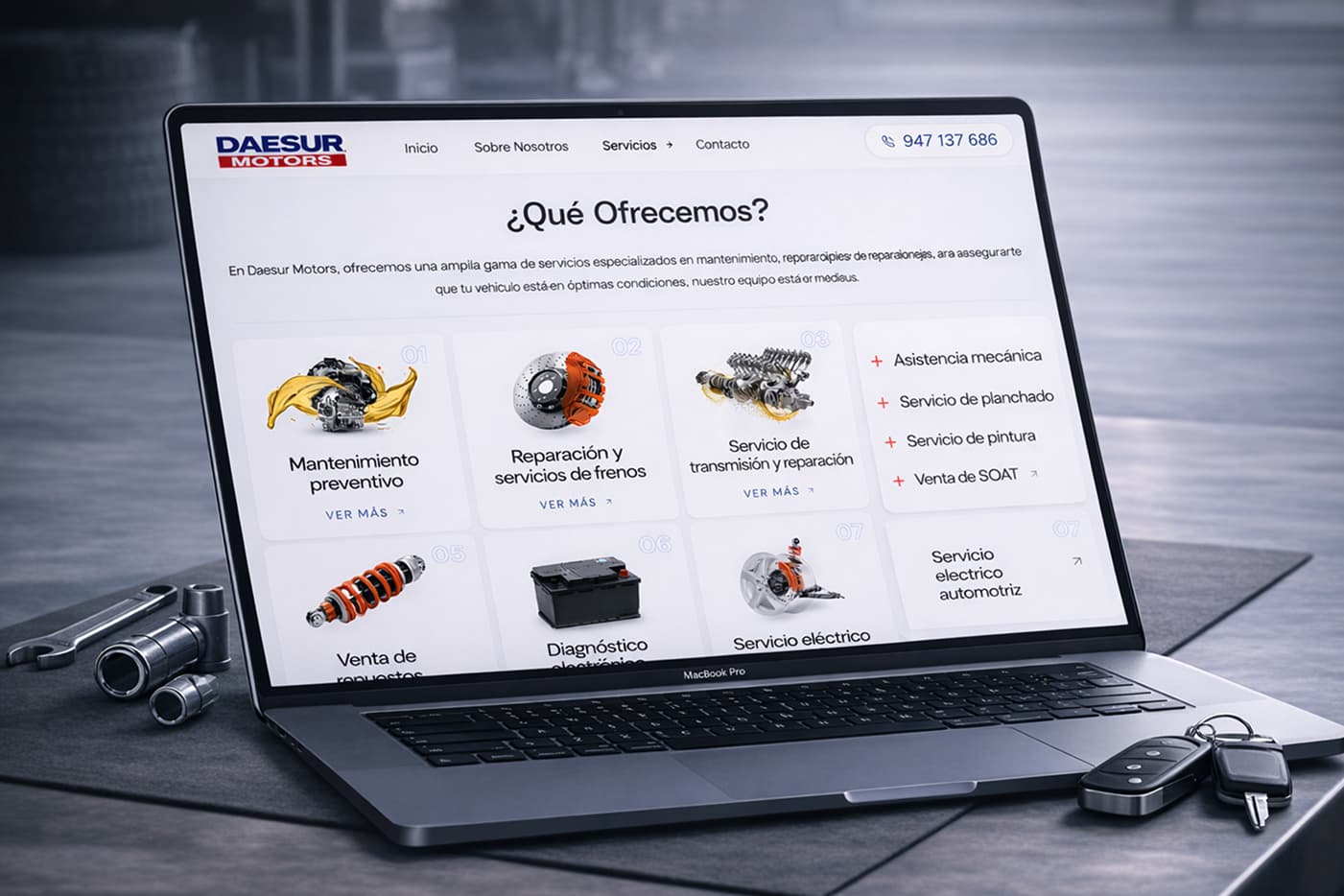 Daesur Motors — sección de servicios