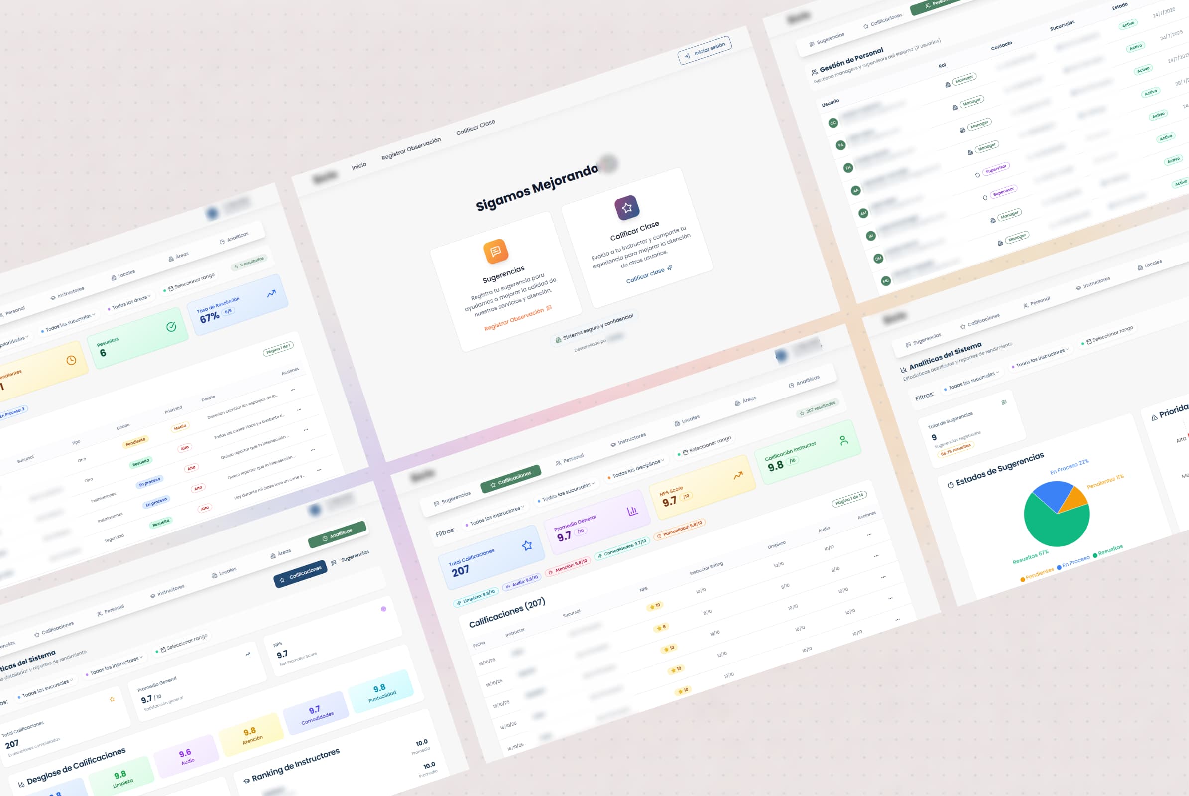 Feedback Management System — portal de sugerencias y calificaciones