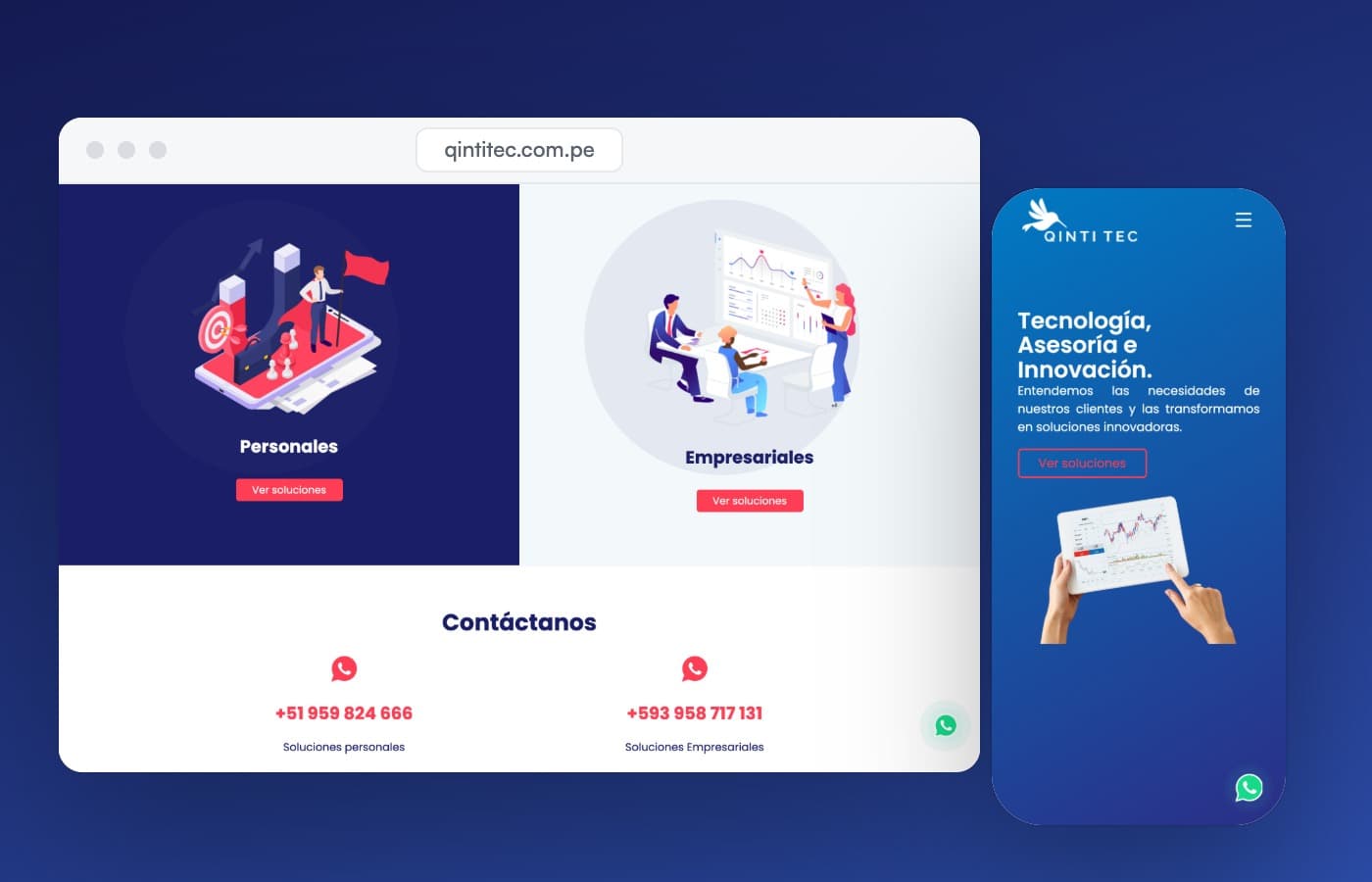 Qintitec: soluciones personales y empresariales, en escritorio y en el celular