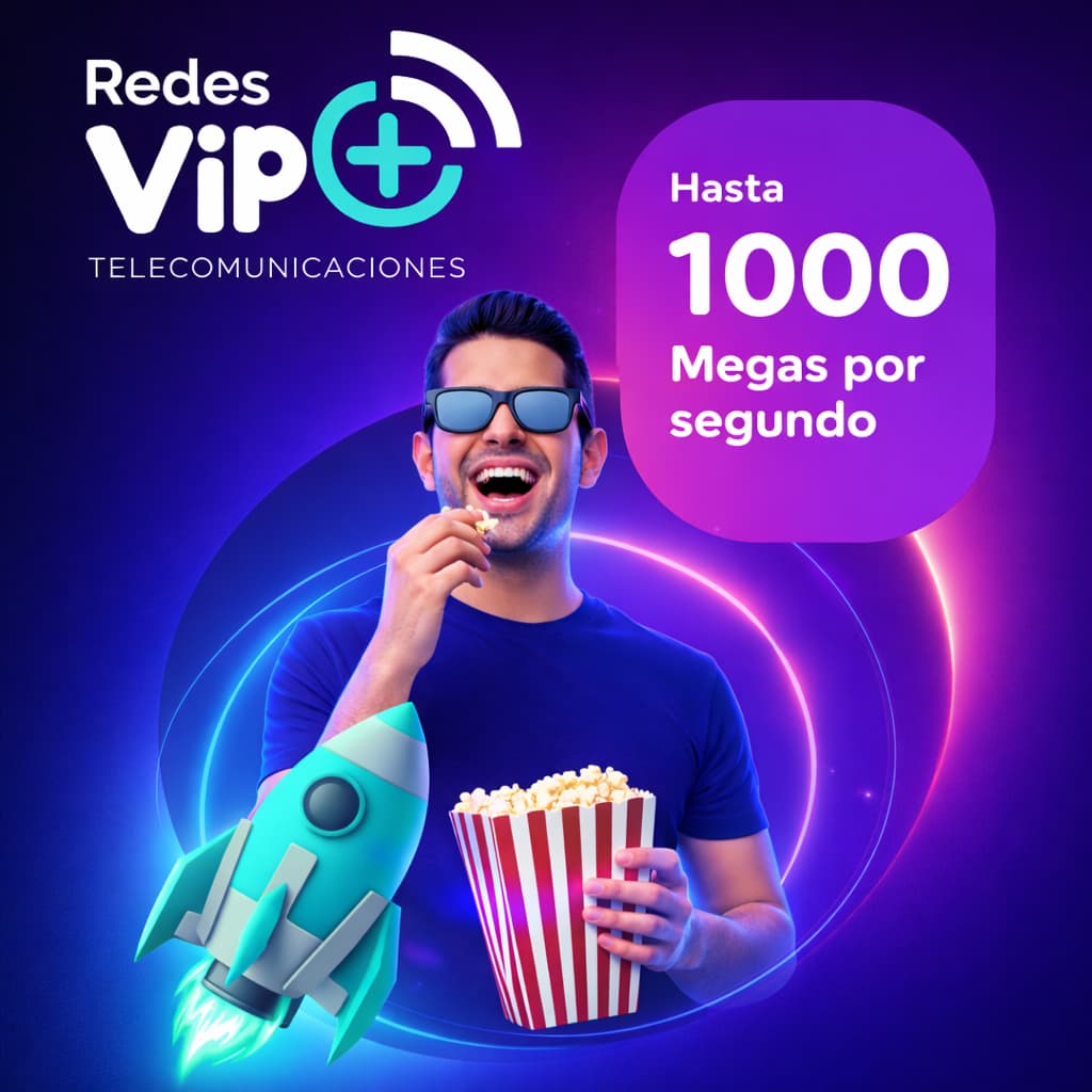 Redes VIP — flyer publicitario