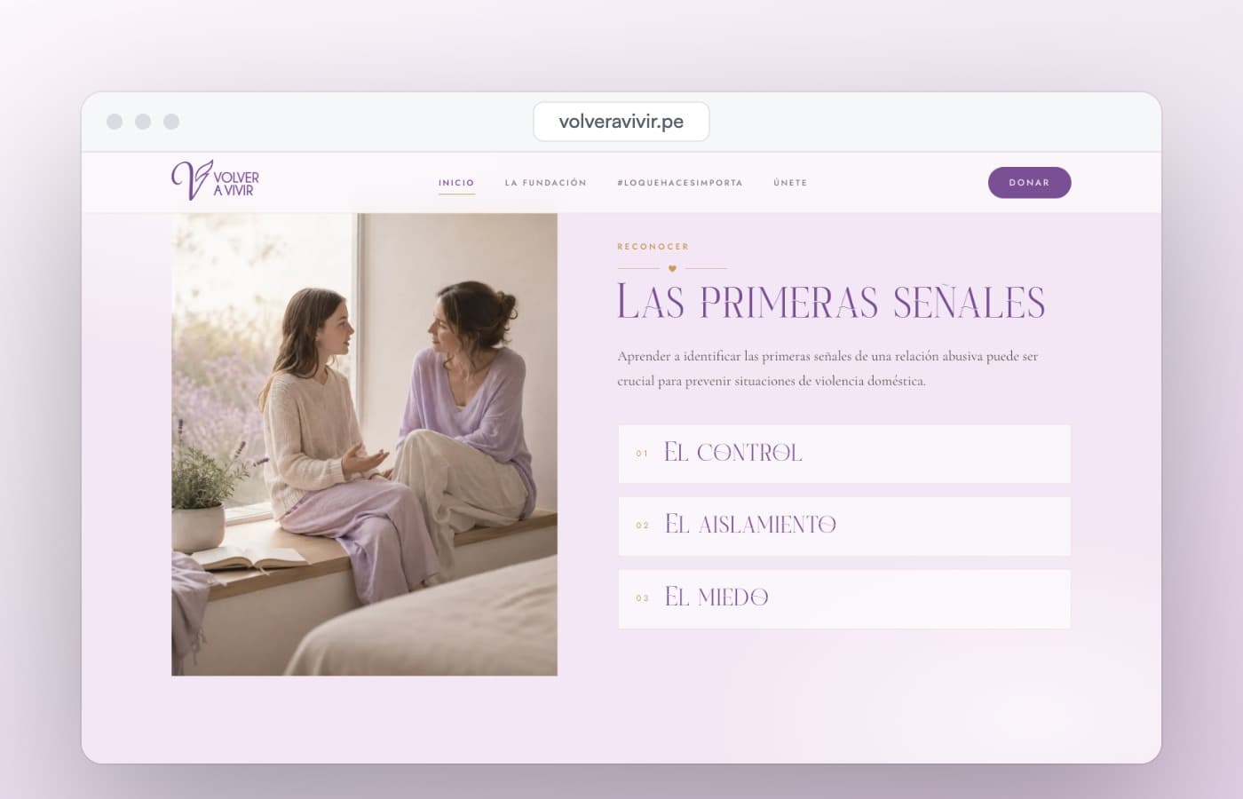 Volver a Vivir: el bloque que enseña a reconocer las primeras señales del abuso
