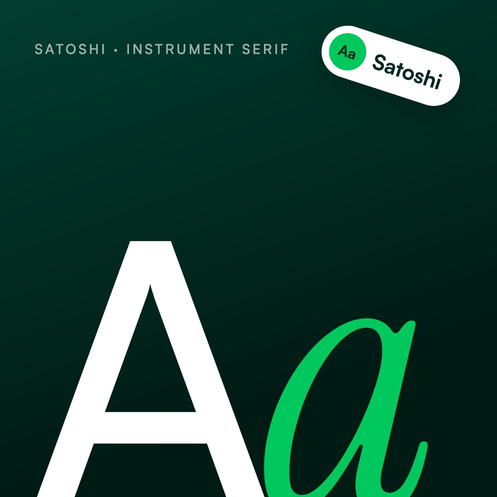 Tipografía de Bookit: Satoshi con Instrument Serif itálica