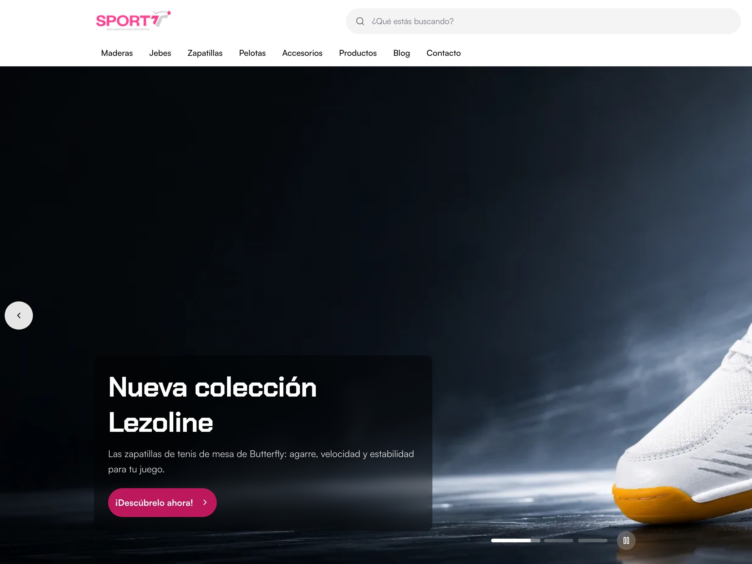 Portada de sporttperu.com con la campaña Lezoline y la barra de familias