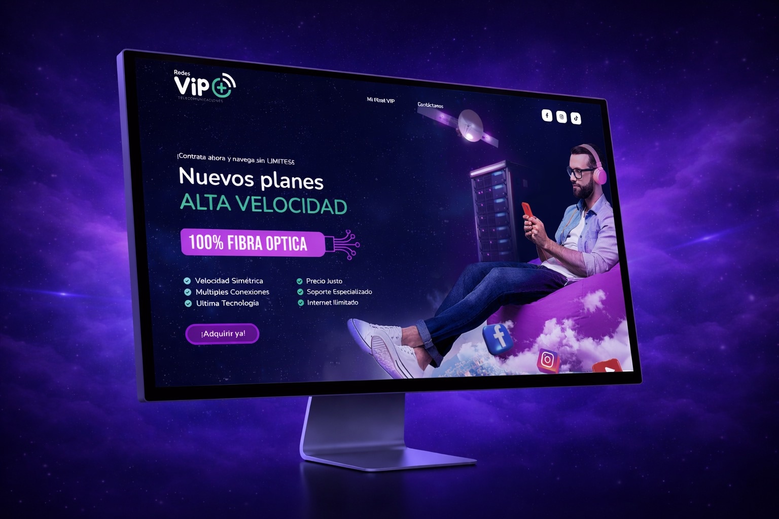 Redes VIP hero